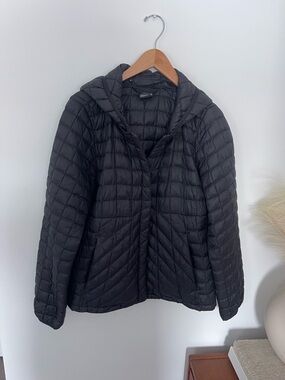 The North Face Black Hooded Quilted Puffer Jacket